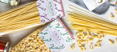 Authentic Italian bronze-die pasta varieties from artisanal producers in Italy