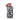 A ceramic bottle of extra virgin olive oil with a hand-painted black and whiten pattern, cork stopper, and a red label.