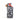 A ceramic bottle of extra virgin olive oil with a hand-painted black and whiten pattern, cork stopper, and a red label.