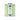 Tin of green and white striped galantino basil flavored oil on a white background
