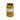 Jar of yellow tomatoes with a label on a white background