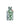 A ceramic bottle of Green Fantasia Extra Virgin Olive Oil with a hand-painted green and white pattern.