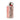 A ceramic bottle of extra virgin olive oil with red striped patterns and a hand-painted design