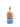 A multicolored striped ceramic bottle filled with extra virgin olive oil.