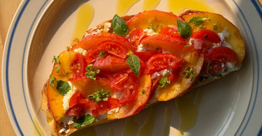 Recipe: Peach & Tomato Ricotta Toast