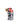 A black and white speckled ceramic olive oil bottle on a white background