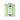 Tin of green and white striped galantino basil flavored oil on a white background