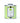 Tin of green and white striped galantino basil flavored oil on a white background