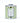 Green and white tin of rosemary flavored olive oil on a white background
