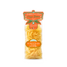 Packaged gluten-free pasta mes penne de zite in a clear plastic bag with branding and product information.