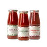 Three jars of Zia Pia pasta sauces labeled 'Basilico', 'Marinara', and 'Arrabbiata' on a white background.