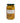 Jar of yellow tomatoes with a label on a white background