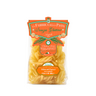 Packaged Gluten Free Fidanzati Capresi pasta in a clear plastic bag with branding and product information displayed on an orange label.