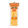 Packaged Gluten Free Linguine pasta in a clear plastic bag with branding and product information displayed on an orange label.