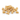 Car shaped pasta on a white background