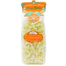 Packaged Gluten Free Ditaloni Rigati pasta in a clear plastic bag with branding and product information displayed on an orange label.