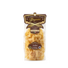 Packaged fusilli pasta in a clear plastic bag with branding and product information.
