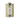 Large tin of rosemary flavored olive oil with a green and white striped pattern on a white background
