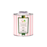 Tin of Galantino garlic olive oil on a white background
