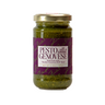 Glass jar of Zia Pia pesto alla genovese with a purple and white label
