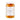 Jar of Pummarulella yellow tomatoes with a white label on a white background
