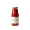 A glass jar of Zia Pia tomato sauce displaying the product name and the words 'Made in Italy'.