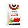 Packaging of Gli Aironi Tomato and Rosemary Risotto on a white background