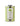 Tin of green and white striped galantino basil flavored oil on a white background