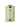 Tin of green and white striped galantino basil flavored oil on a white background