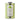 Tin of green and white striped galantino basil flavored oil on a white background