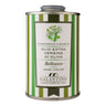 A can of Galantino's Beltoco Extra Virgin Olive Oil with labels indicating the flavor and brand.