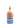 A multicolored striped ceramic bottle filled with extra virgin olive oil.