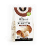 Package of Gli Aironi Porcini Mushroom Risotto on a white background