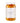 Jar of Pummarulella yellow tomatoes with a white label on a white background
